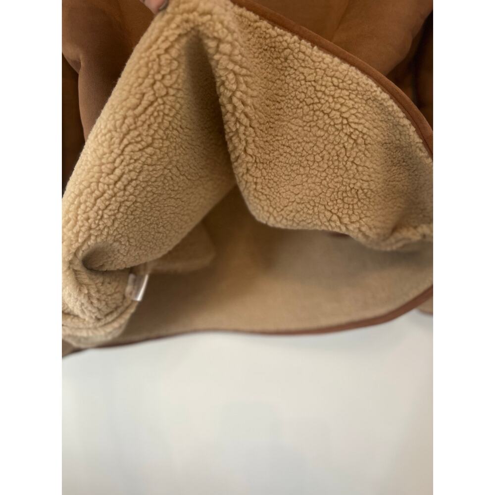 Tuckernuck Stella Shearling Quarter Zip Pullover Jacket Tan Cream Medium - Picture 11 of 11